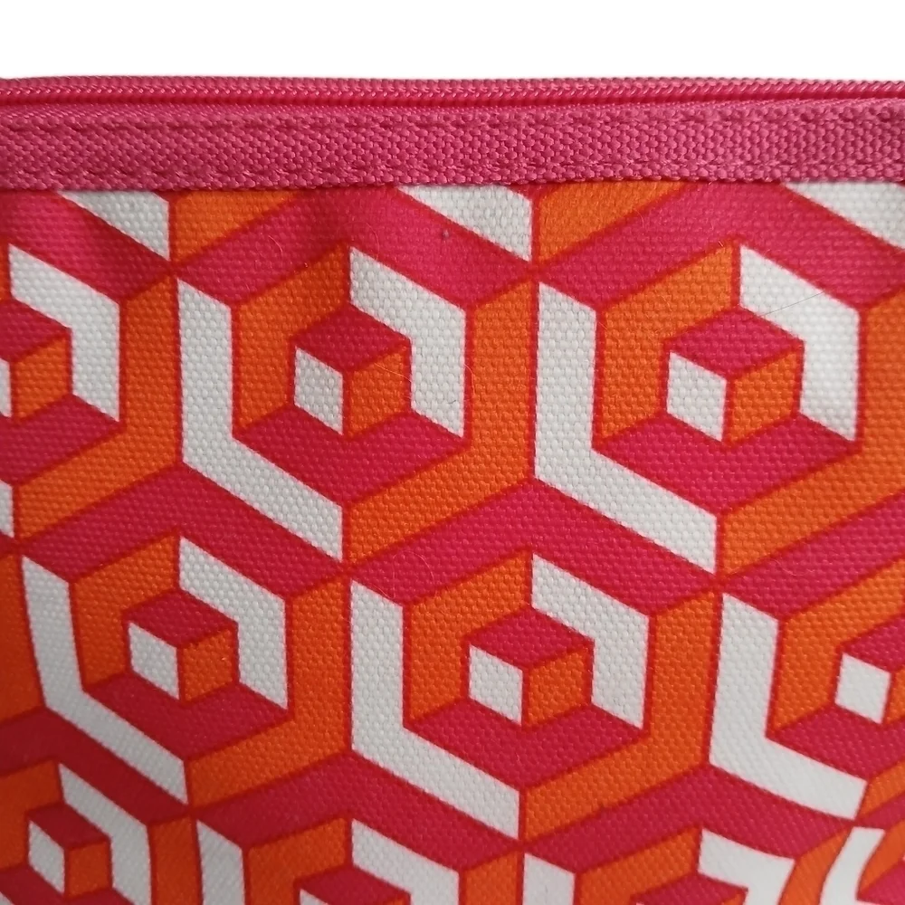 Jonathon Adler x Clinique Cosmetic Bag Geo Design Bright Gift Lined Pink